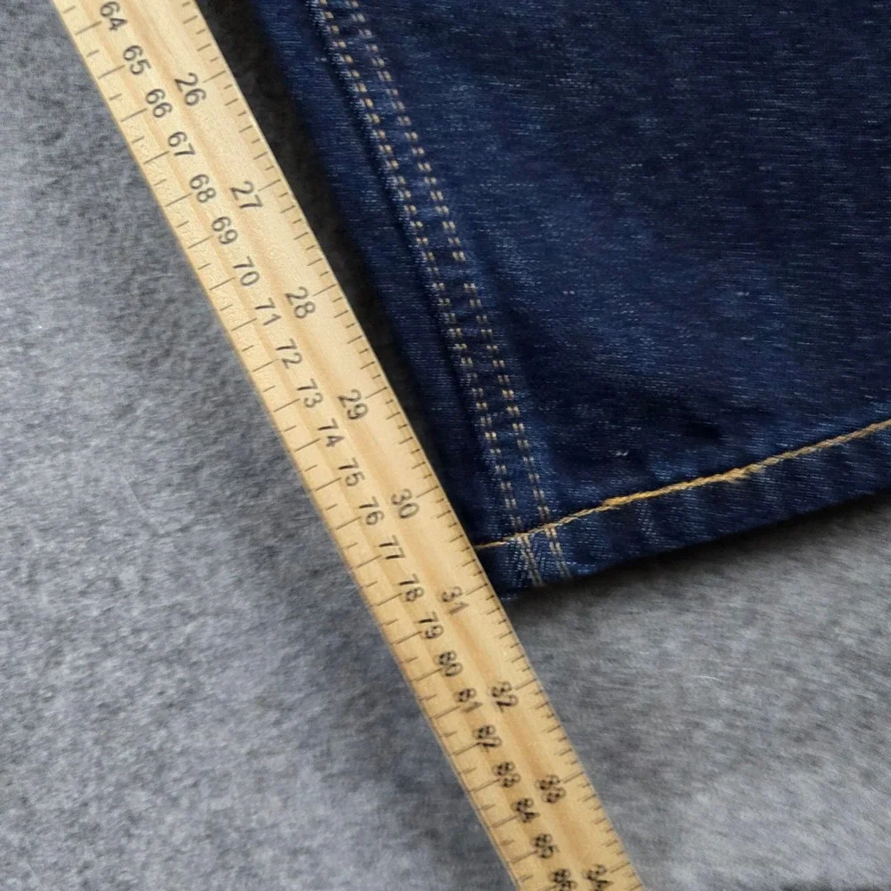 Levi 505 Regular Fit Jeans Mens 32x32 Dark Wash Indigo Straight Leg Denim New